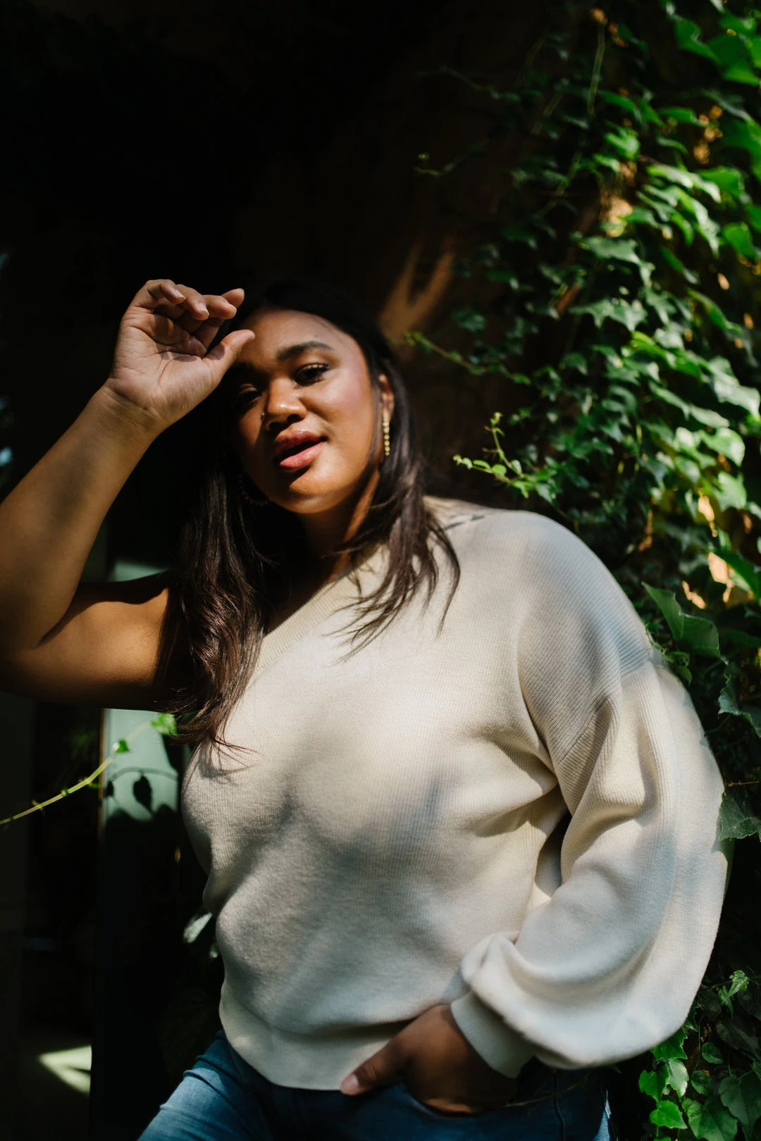 Ave Shops Women's Long Sleeve Cross Your Heart Top - Stylish & Comfortable Blouse 19 Ave Shops Long Sleeve Tops Cross Your Heart Top