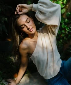 Ave Shops Women's Long Sleeve Cross Your Heart Top - Stylish & Comfortable Blouse 35 Ave Shops Long Sleeve Tops Cross Your Heart Top