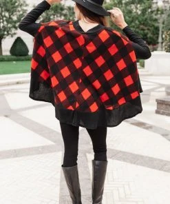 Ave Shops Warm Me Up Buffalo Plaid Top