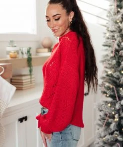 Ave Shops Clothing Cozy Casual Sweater In Lipstick