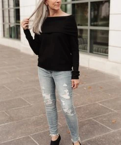 Ave Shops Sun On My Shoulders Long Sleeve Top - Stylish & Comfortable Tops & Blouses 32 Ave Shops Sun On My Shoulders Top Long Sleeve Tops