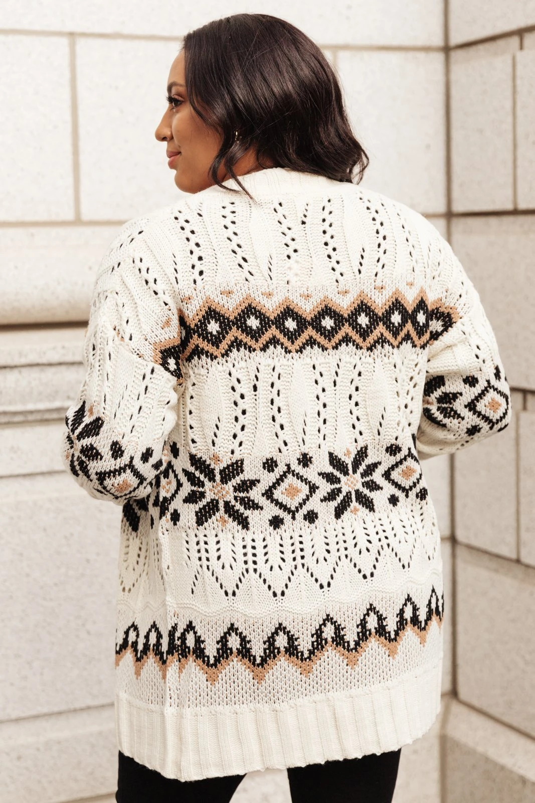 Ave Shops 'It's A Hot Cocoa Day' Ivory Cardigan | Cozy Women's Sweater 7 Ave Shops Clothing It's A Hot Cocoa Day Cardi In Ivory