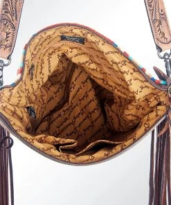 American Darling Concealed Carry Turquoise Aztec Fringe Crossbody Handbag