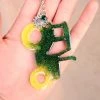 The Cinchy Cowgirl Accessories, Gifts & More Green & Yellow Tractor Keychain