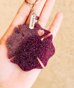 The Cinchy Cowgirl Magenta & Turquoise Firefighter Brave Keychain