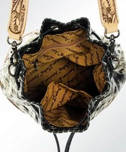 American Darling Handbags & Wallets Salt N Pepper Tooled Bucket Handbag