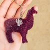 Cinchy Cowgirl Magenta & Turquoise Llama Resin Keychain – Unique Accessories & Gifts 2 The Cinchy Cowgirl Magenta & Turquoise Llama Keychain Accessories, Gifts & More
