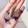 Purple & Champagne Cow Keychain - Unique Resin Cowgirl Accessories & Gifts 2 The Cinchy Cowgirl Accessories, Gifts & More Purple & Champagne Cow Keychain