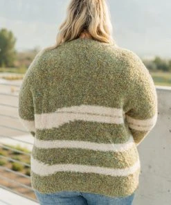 Ave Shops Seeing Green Sweater Cardigans, Sweaters, Outerwear