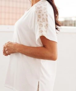 Ave Shops Wild Spots Top In Taupe Lounge & Active Wear