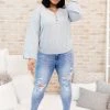 Ave Shops Clothing Throw On And Go Top In Gray