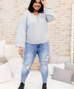 Ave Shops Clothing Throw On And Go Top In Gray