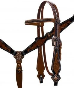 Shiloh Tooled Floral Headstall Set