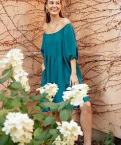 Ave Shops Teal Tiers Dress