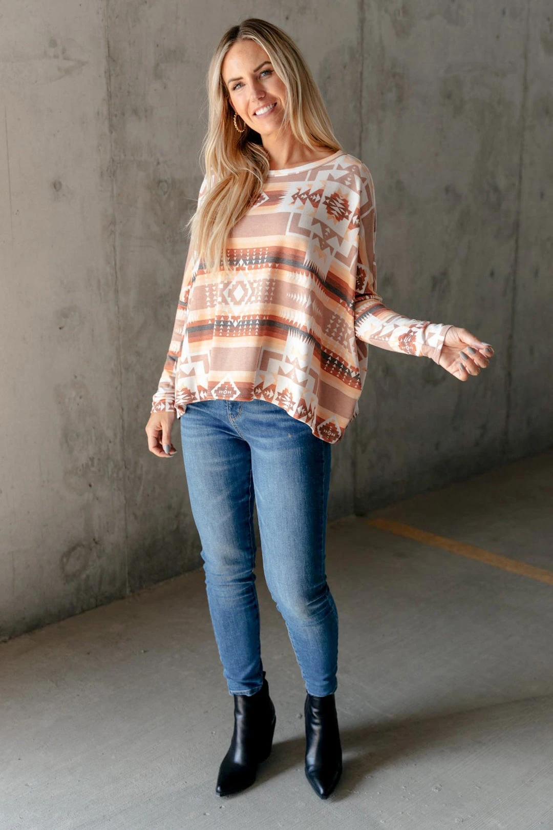 Ave Shops Women's Wandering Dunes Long Sleeve Top | Stylish & Comfortable Blouse 11 Ave Shops Clothing Wandering Dunes Top