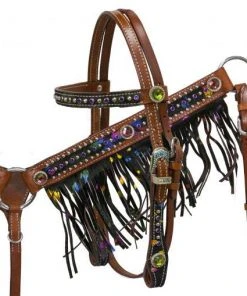 Shiloh Pony Metallic Fringe Headstall Set Horse & Dog