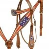 Shiloh Horse & Dog American Flag Headstall Set