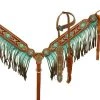 Shiloh Teal And Fringe Beaded Headstall Set