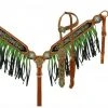 Shiloh Horse & Dog Lime Green Ombre Beaded Headstall Set