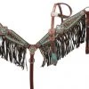The Cinchy Cowgirl Metallic Leopard Fringe Headstall Set