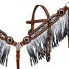 Shiloh Headstall Sets Black Ombre Fringe Headstall Set