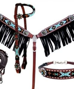 Shiloh Beaded Navajo 4 Piece Headstall Set