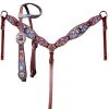 Shiloh Rainbow Tie Dye Headstall Set Headstall Sets