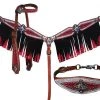 Shiloh Red & Silver Glitter Headstall Set Headstall Sets