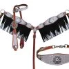 Shiloh Silver Glitter Fringe Headstall Set Headstall Sets