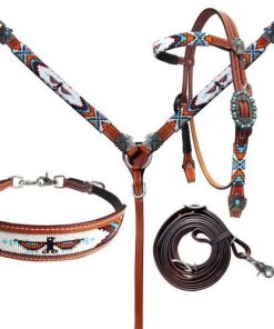 Shiloh Headstall Sets Thunderbird Beaded Headstall Set