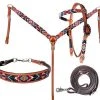Shiloh Bright Aztec Beaded Headstall Set