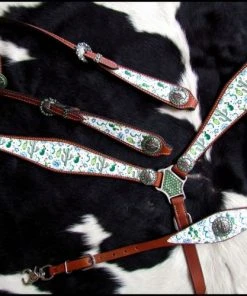 Shiloh Cactus 3 Piece Headstall Set Headstall Sets