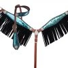Shiloh Turquoise & Silver Sequin Headstall Set for Horses & Dogs | Premium Equestrian Accessory 1 Shiloh Turquoise & Silver Sequin Headstall Set