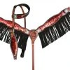 Shiloh Headstall Sets Red & Gold Sequin Headstall Set