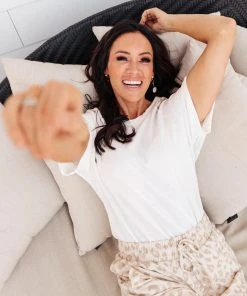 Ave Shops Wild Spots Top In Taupe Lounge & Active Wear