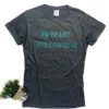 The Cinchy Cowgirl CLOSEOUT- Charcoal My Heart Welcomes All Short Sleeve Tee CLEARANCE GRAPHICS