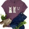 The Cinchy Cowgirl Cool Llamas Short Sleeve Graphic Tee - Eggplant 2 The Cinchy Cowgirl Clothing Eggplant Be Cool Llamas Short Sleeve Tee