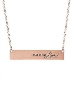 Wfs Rose Gold Trust In The Lord Necklace New Arrivals