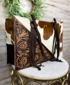 American Darling Concealed Carry Cowhide Leather Tassel Handbag