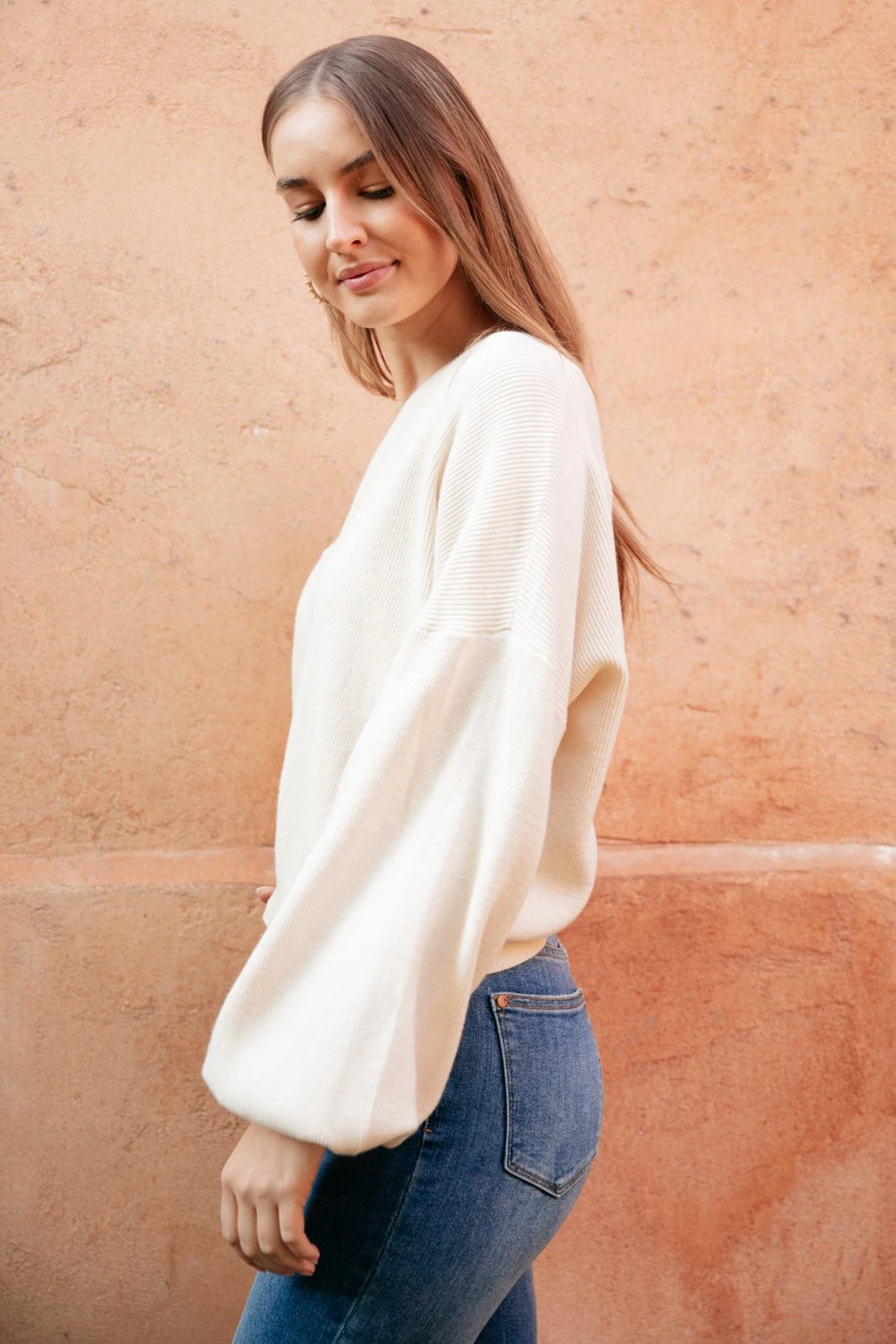 Ave Shops Women's Long Sleeve Cross Your Heart Top - Stylish & Comfortable Blouse 11 Ave Shops Long Sleeve Tops Cross Your Heart Top