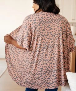 Ave Shops Forever Lovin' Kimono In Rust Cardigans, Sweaters, Outerwear