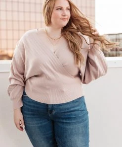 Ave Shops Long Sleeve Tops Show Stopper Sweater In Bone