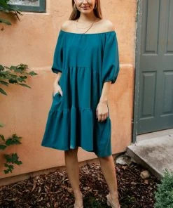Ave Shops Teal Tiers Dress