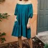 Ave Shops Teal Tiers Dress - MEDIUM >> MEGA SALE <<