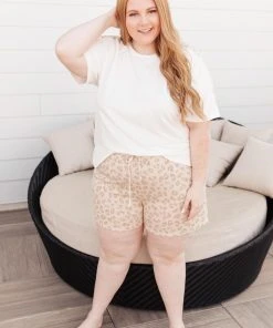 Ave Shops Wild Spots Top In Taupe Lounge & Active Wear