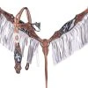 Shiloh Headstall Sets Silver Painted Fringe Headstall Set