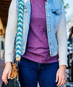 American Darling Blue Buckstitch Purse Strap Handbags & Wallets