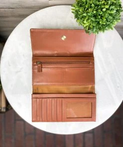 Myra Brown & White Josephine Cowhide Wallet Handbags & Wallets