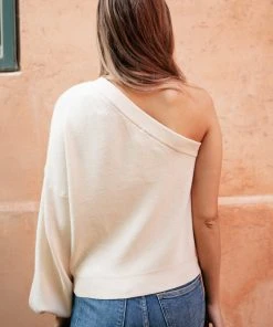 Ave Shops Women's Long Sleeve Cross Your Heart Top - Stylish & Comfortable Blouse 32 Ave Shops Long Sleeve Tops Cross Your Heart Top