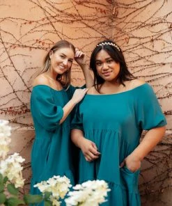 Ave Shops Teal Tiers Dress